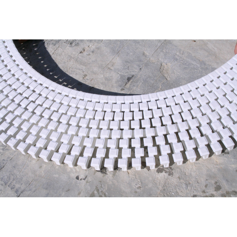 POOL GRILL SCACCO GRATING FLEX WHITE/WHITE