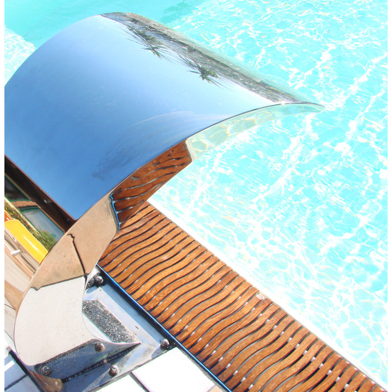 GRIGLIA LEGNO TEAK ONDA RIGIDA