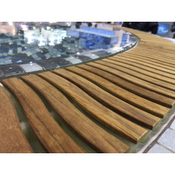 GRIGLIA LEGNO TEAK ONDA FLESSIBILE
