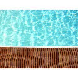 GRIGLIA LEGNO TEAK ONDA RIGIDA
