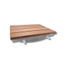 GRIGLIA PER PISCINA IN TEAK DRITTA RIGIDA