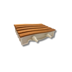 GRIGLIA LEGNO TEAK ONDA RIGIDA